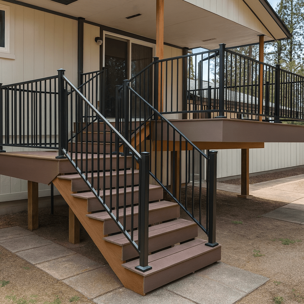 Composite deck installation in Spokane Valley—low-maintenance materials